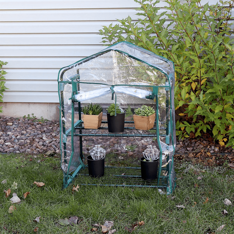 Sunnydaze Portable 2-Tier Mini Greenhouse