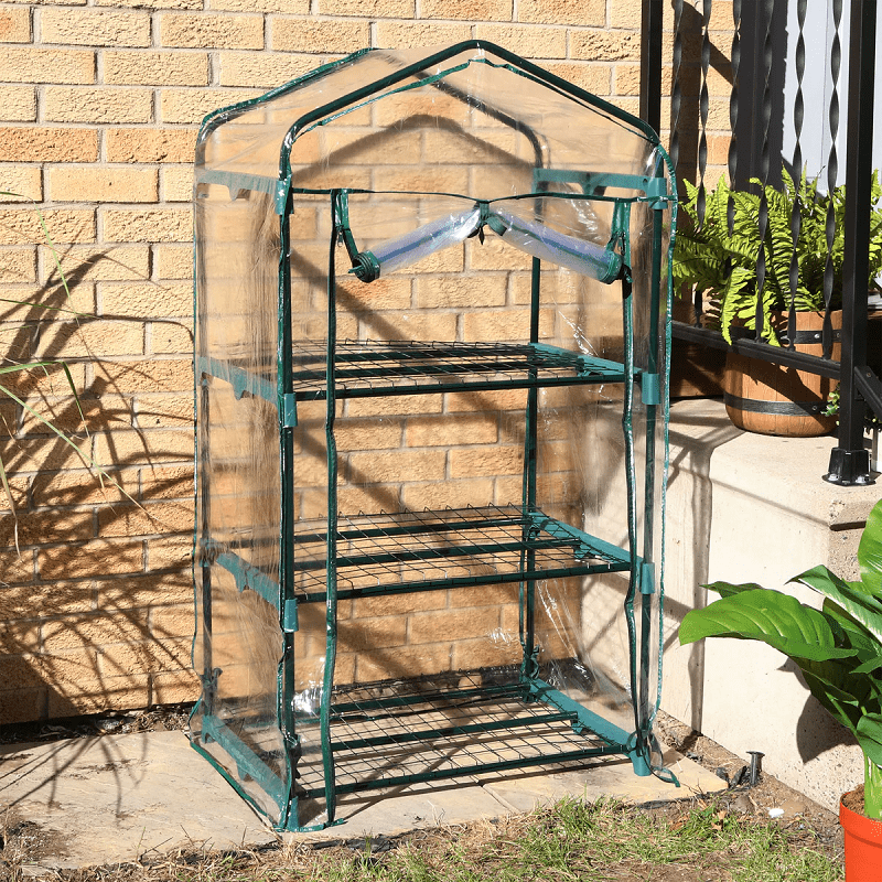 Sunnydaze Portable 3-Tier Mini Greenhouse