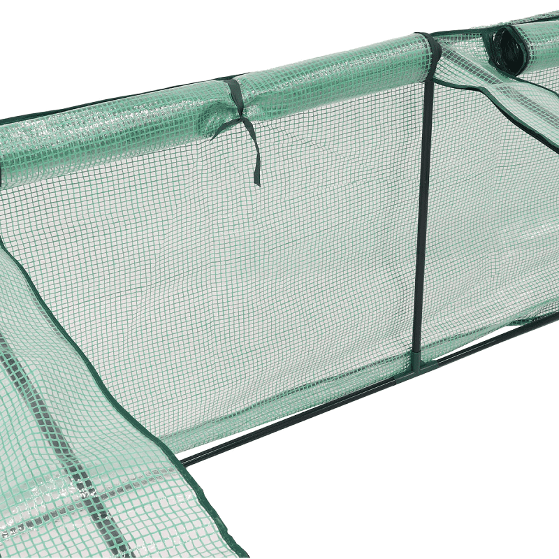 Sunnydaze Slanted Mini Cloche Greenhouse with Zippered Doors