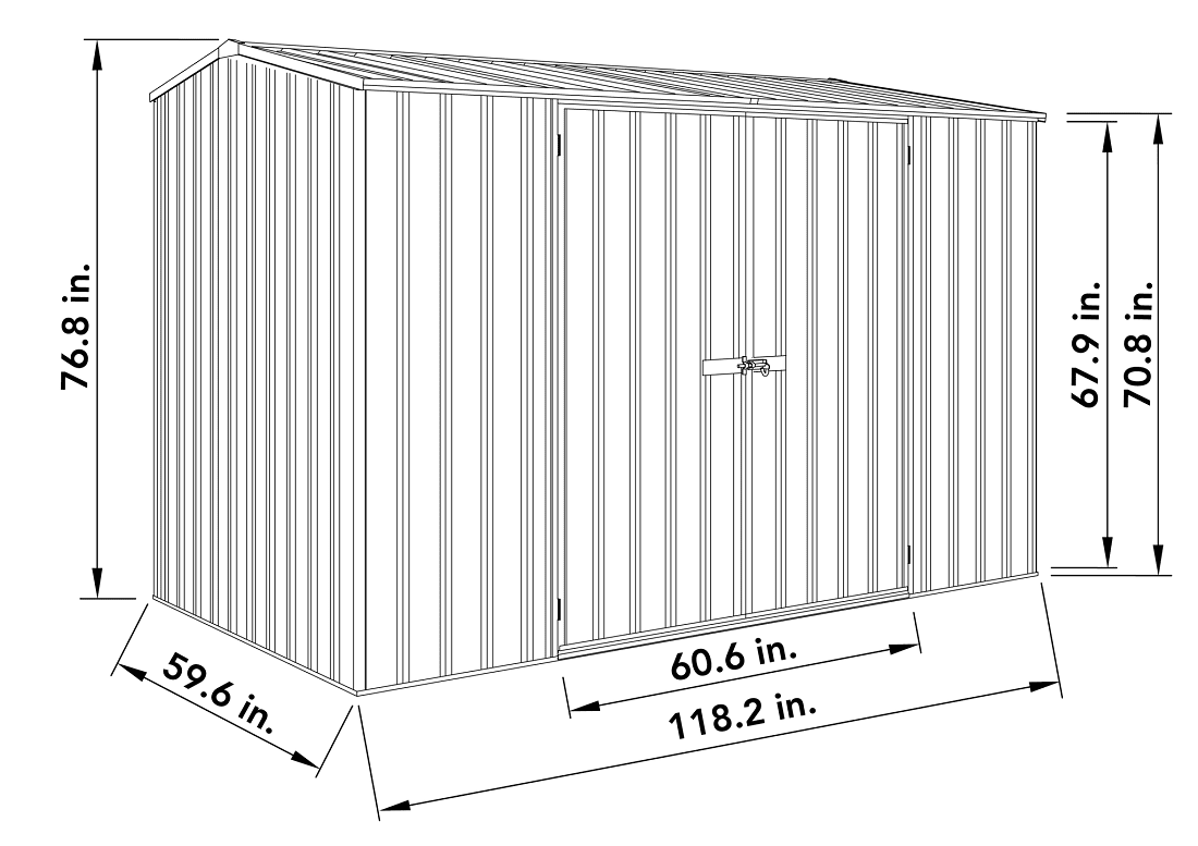 Absco Premier 10 x 5 Foot Metal Storage Shed