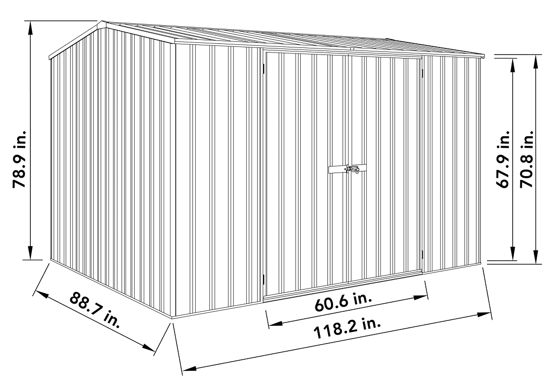Absco Premier 10 x 7 Foot Metal Storage Shed