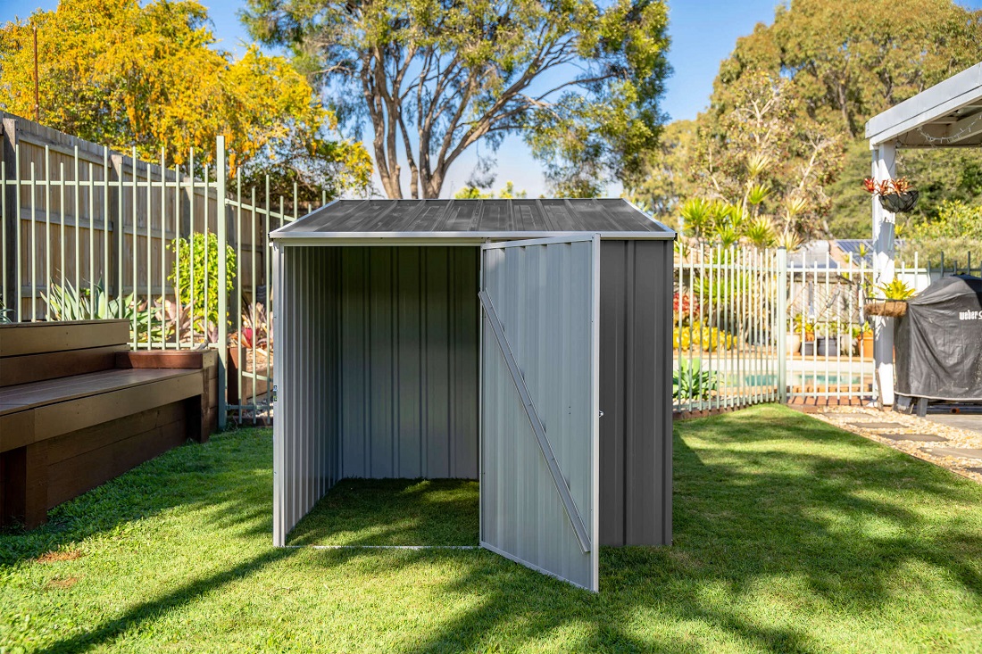 Absco 5 x 5 Foot Woodland Gray Multipurpose Metal Shed