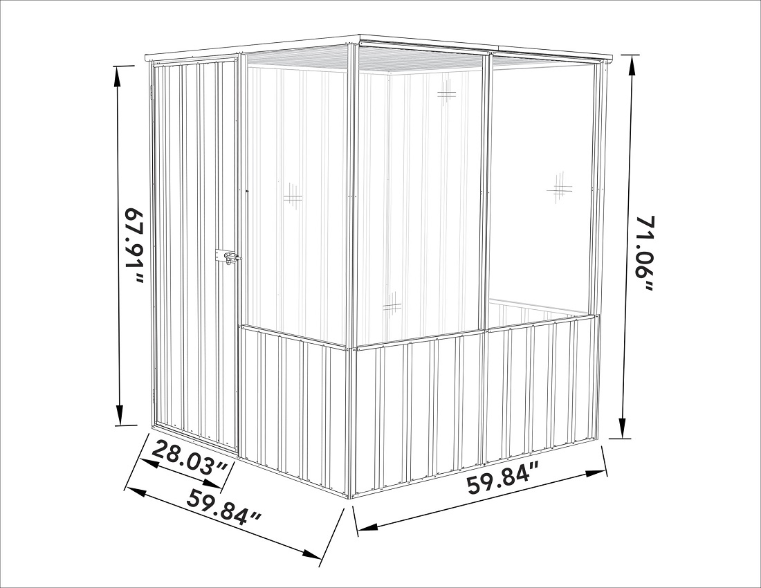 Absco 5 x 5 Foot Galvanized Steel Chicken Coop