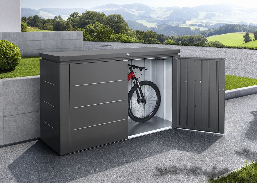 Biohort 78 Inch HighBoard 200 Metal Outdoor Storage Cabinet - Dark Grey