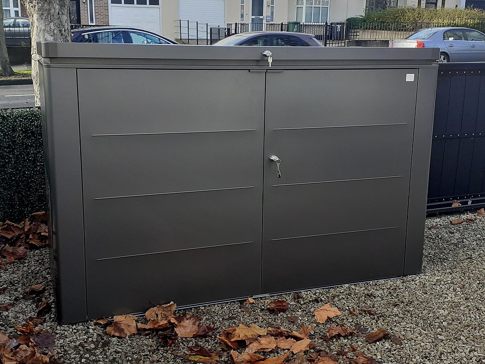 Biohort 78 Inch HighBoard 200 Metal Outdoor Storage Cabinet - Dark Grey