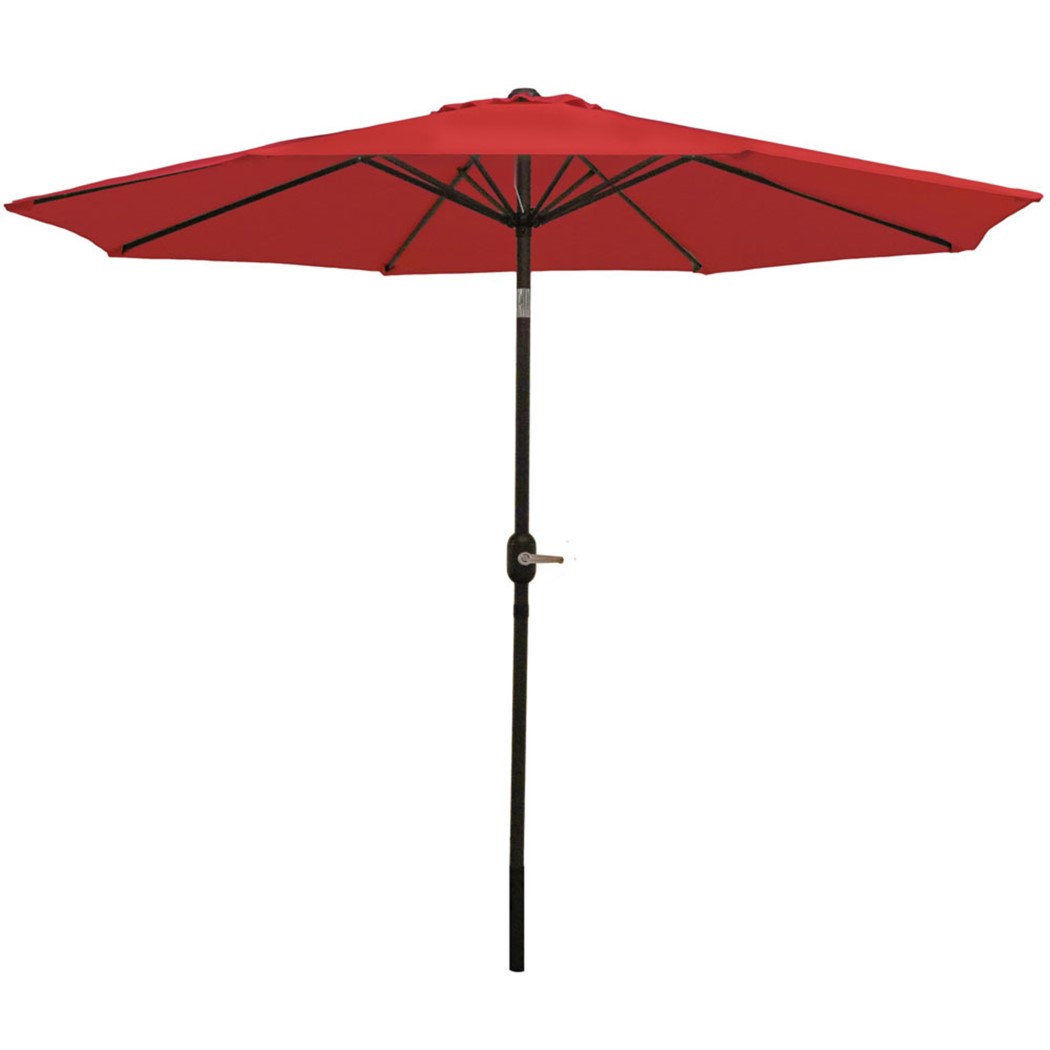 Sunnydaze 9 Foot Aluminum Tilt and Crank Patio Umbrella