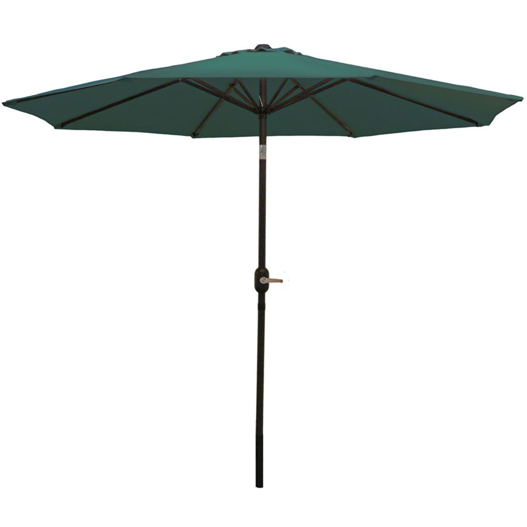 Sunnydaze 9 Foot Aluminum Tilt and Crank Patio Umbrella