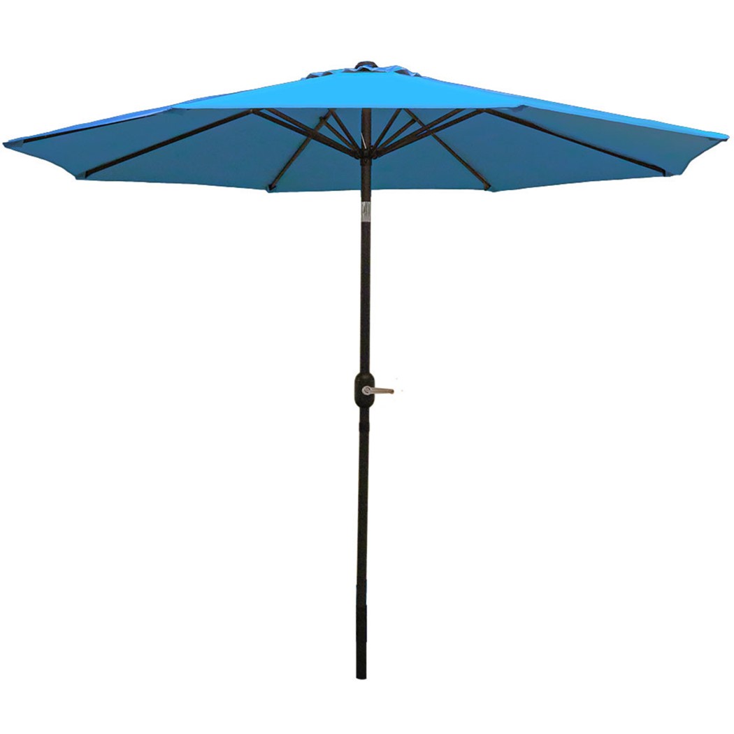 Sunnydaze 9 Foot Aluminum Tilt and Crank Patio Umbrella