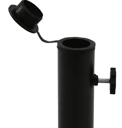 Sunnydaze 17 Inch Black Cast Iron Modern Geometric Patio Umbrella Base