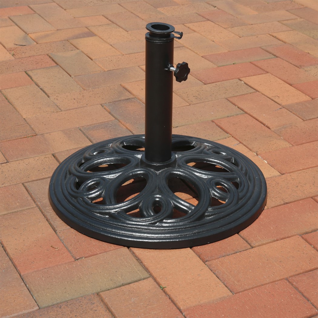 Sunnydaze 18 Inch Heavy Duty Cast Iron Outdoor Patio Umbrella Base Stand