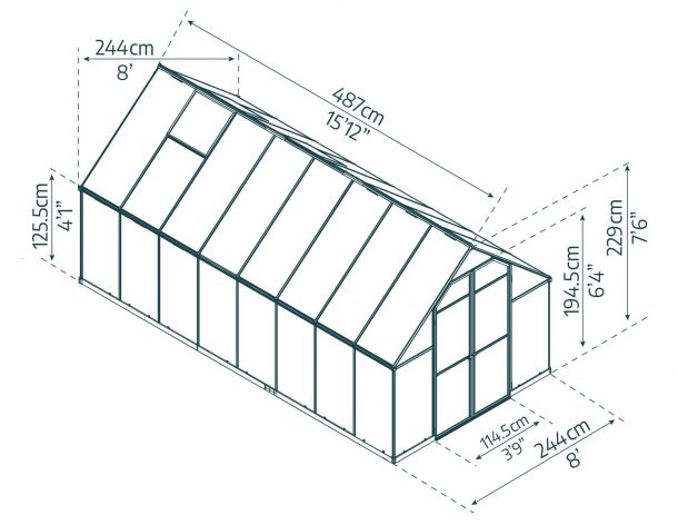 Canopia 8 x 16 Foot Essence Greenhouse Kit