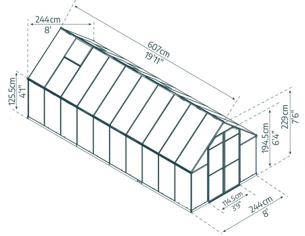 Canopia 8 x 20 Foot Essence Greenhouse Kit