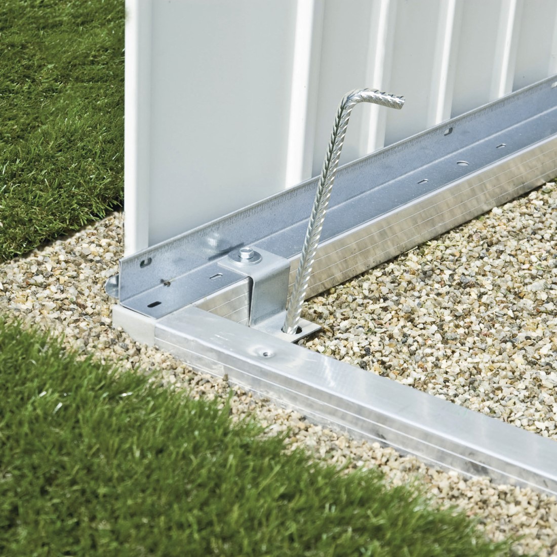 Biohort 7 x 3 Foot Dark Grey Polyamide Enamel-Coated Galvanized Steel Equipment Locker - 230 Gallons