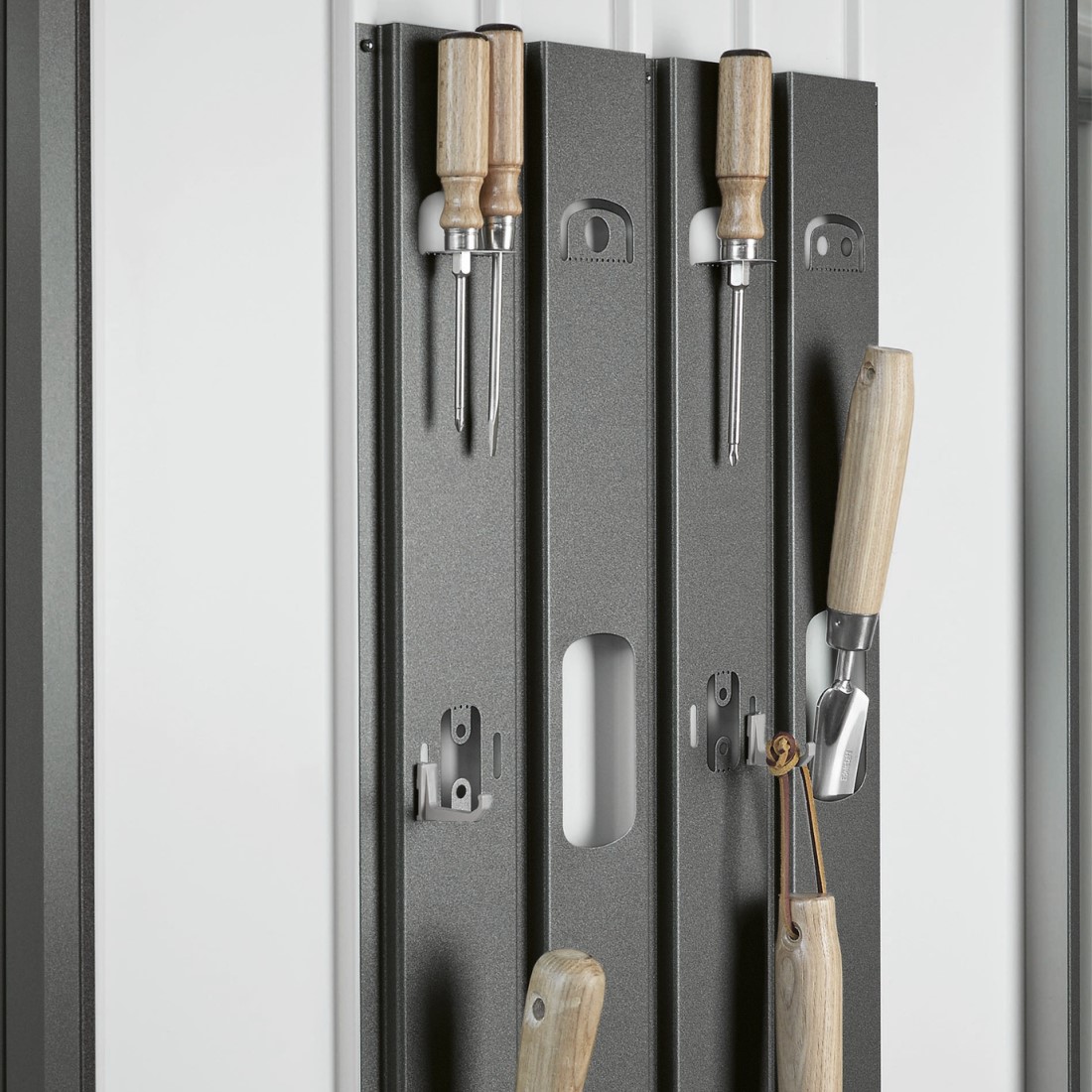 Biohort 3 x 3 Foot Dark Grey Polyamide Enamel-Coated Galvanized Steel Equipment Locker - 90 Gallon