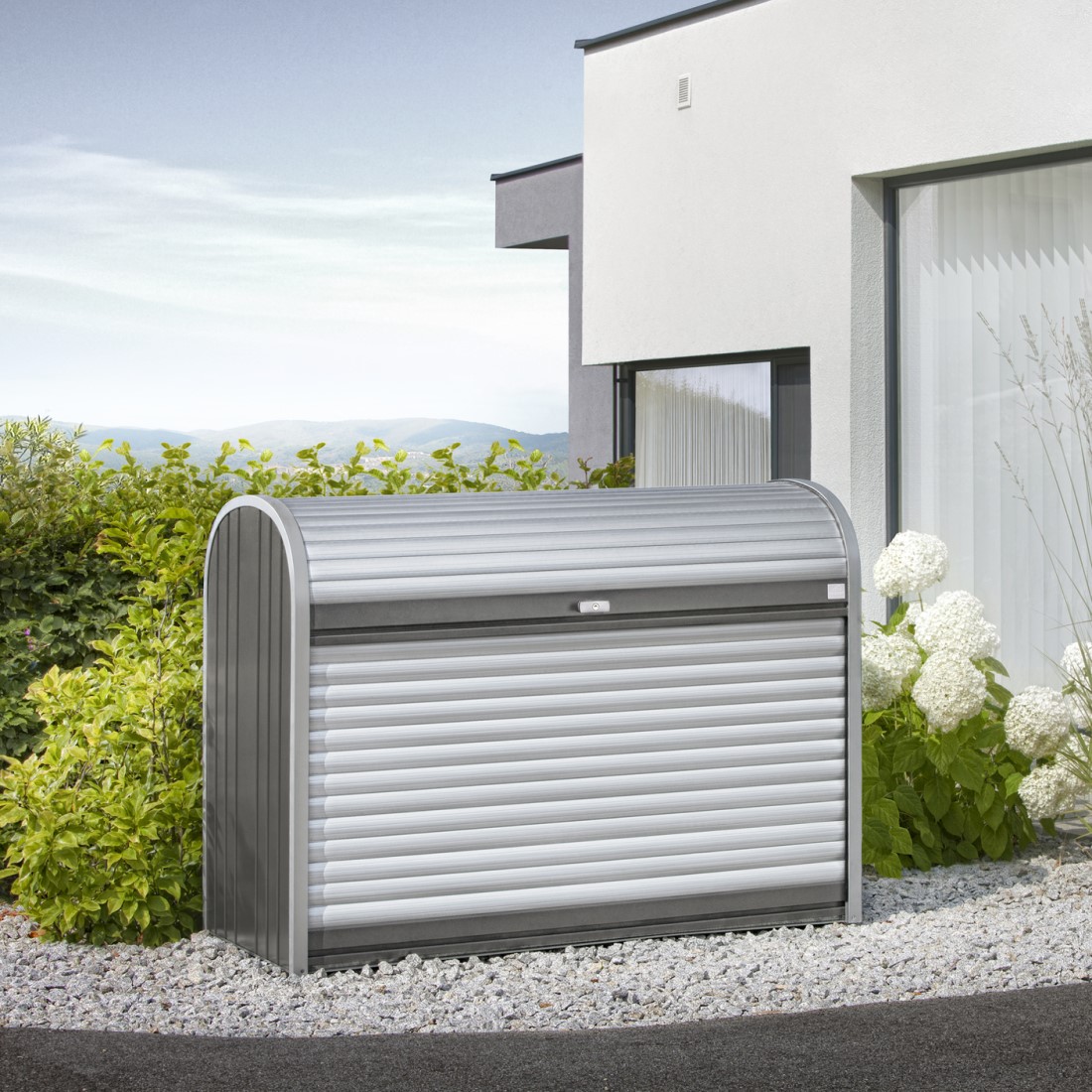 Biohort 6 x 3 Foot Silver Aluminum and Galvanized Polyamide Coated Steel StoreMax - 190 Gallons
