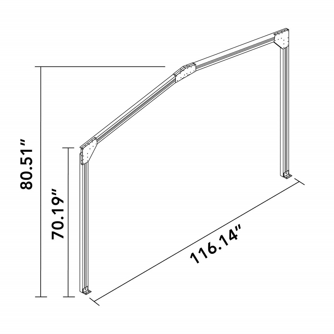 Absco 10 x 7 Foot Snow Support Frame for Garden Sheds