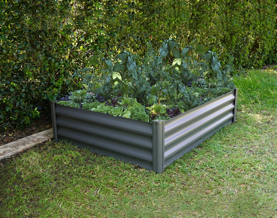 Absco The Organic Garden Co 4 x 3 Foot Rectangular Steel Raised Garden Bed