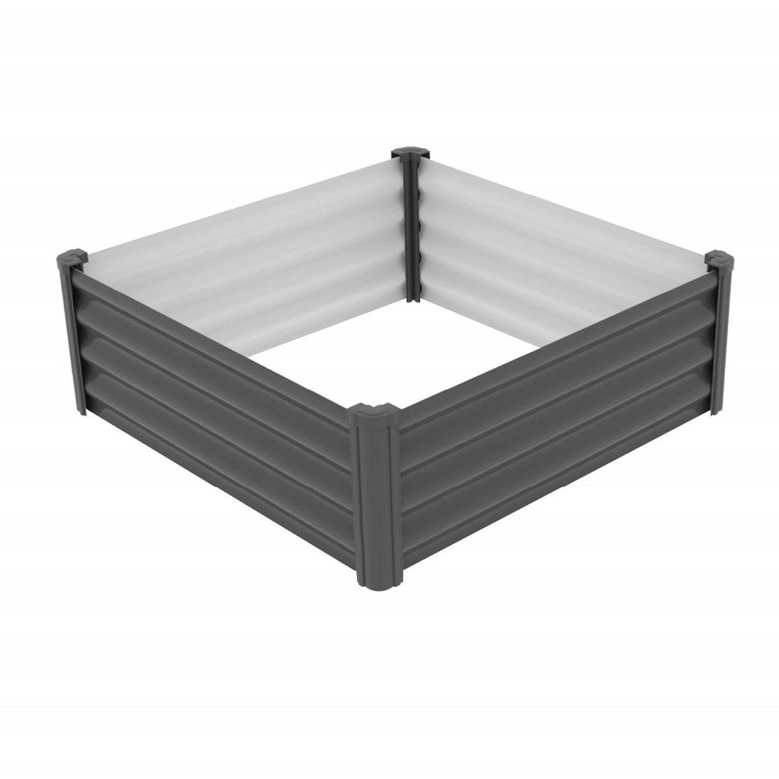 Absco The Organic Garden Co 4 x 4 Foot Square Steel Raised Garden Bed