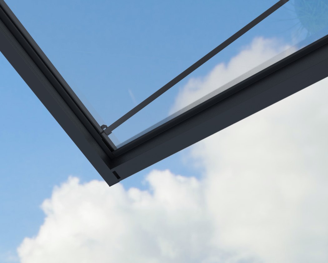 Palram - Canopia 6 x 5 Foot Grey Metal Sophia XL 2000 Awning