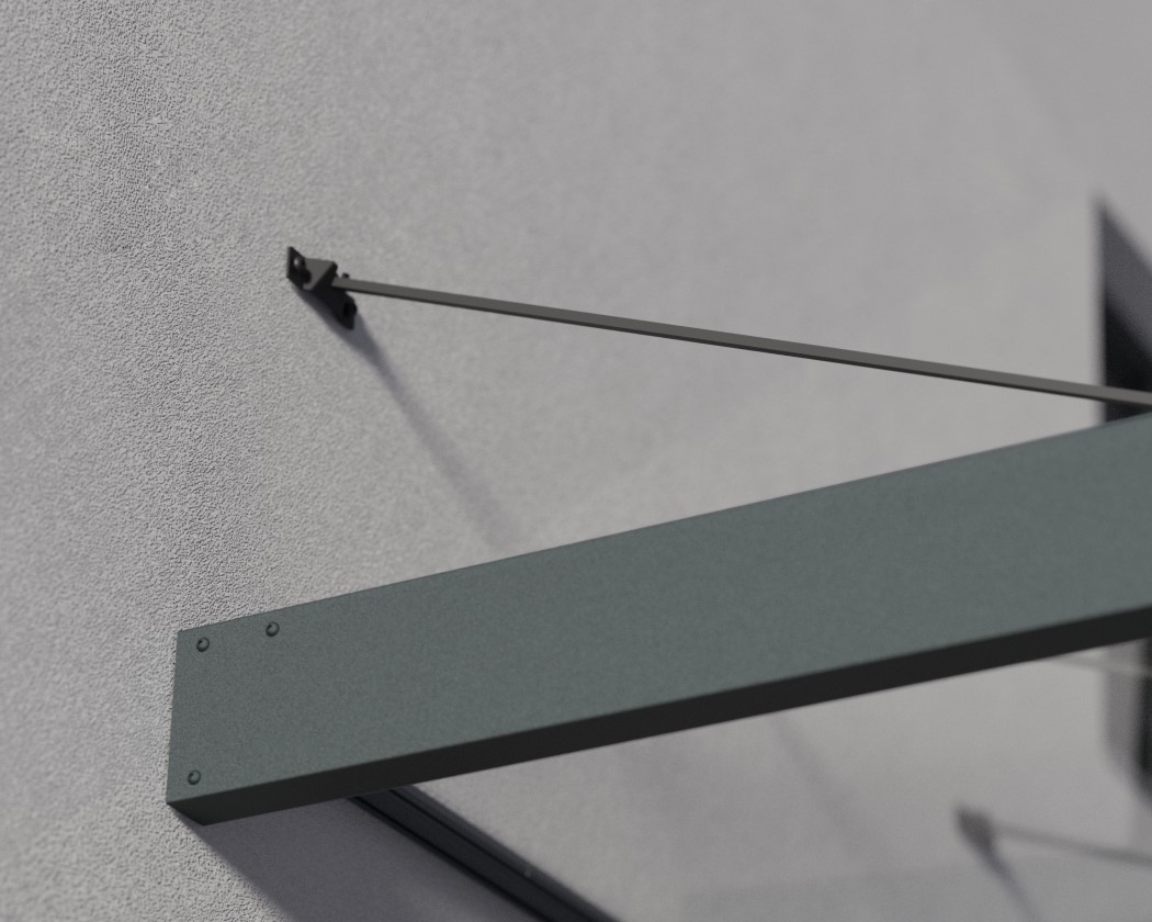 Palram - Canopia 6 x 5 Foot Grey Metal Sophia XL 2000 Awning