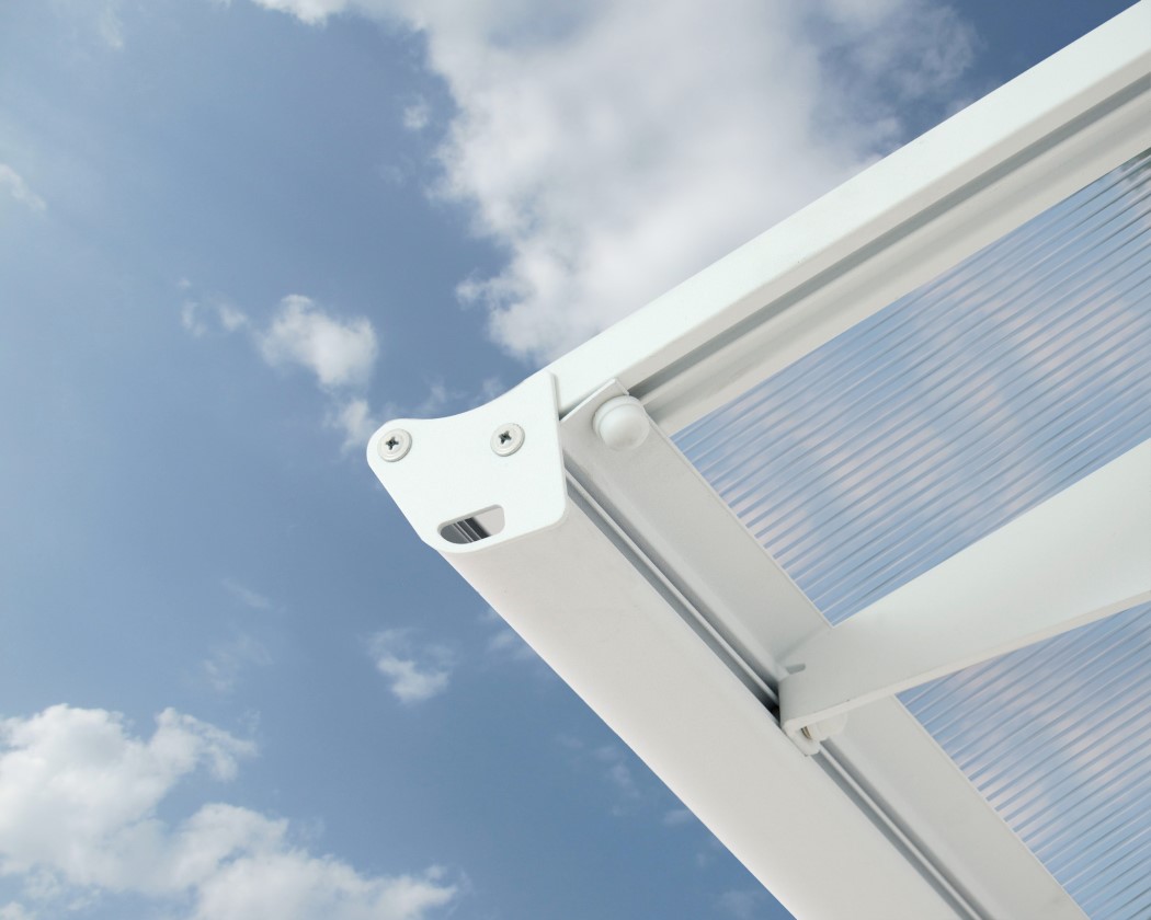 Palram - Canopia 29 x 5 Foot White Metal Bordeaux 8920 Awning