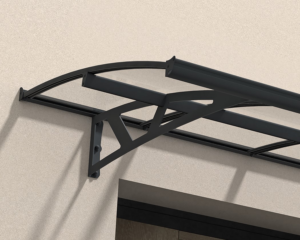 Palram - Canopia 29 x 5 Foot Black Metal Amsterdam 8920 Awning