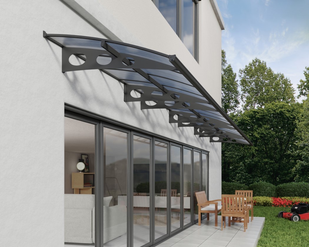 Palram - Canopia 29 x 5 Foot Grey Metal Herald 8920 Awning