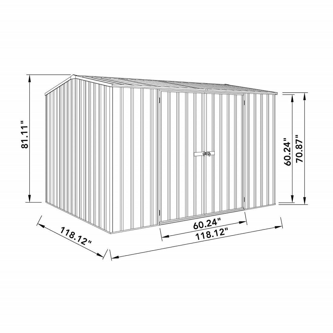 Absco Premier 10 x 10 Foot Metal Storage Shed