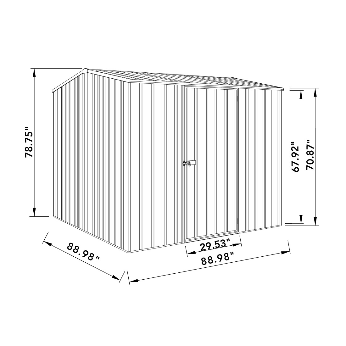 Absco Premier 7 x 7 Foot Metal Storage Shed