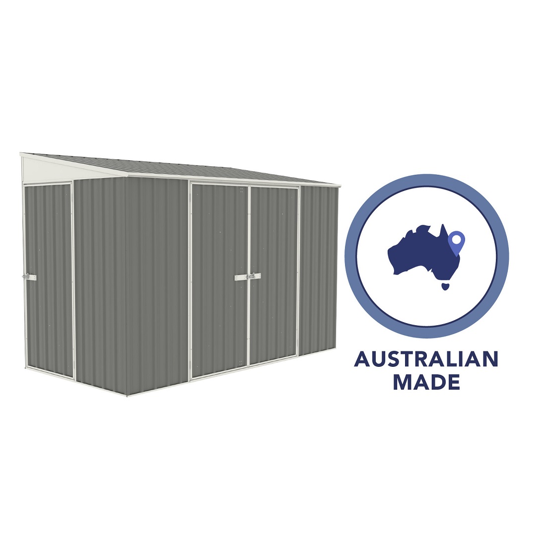 Absco 10 x 5 Foot Metal Lean To Bike Shed