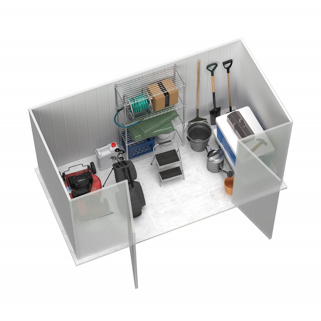 Absco Space Saver 10' x 5' Metal Garden Shed - Woodland Gray