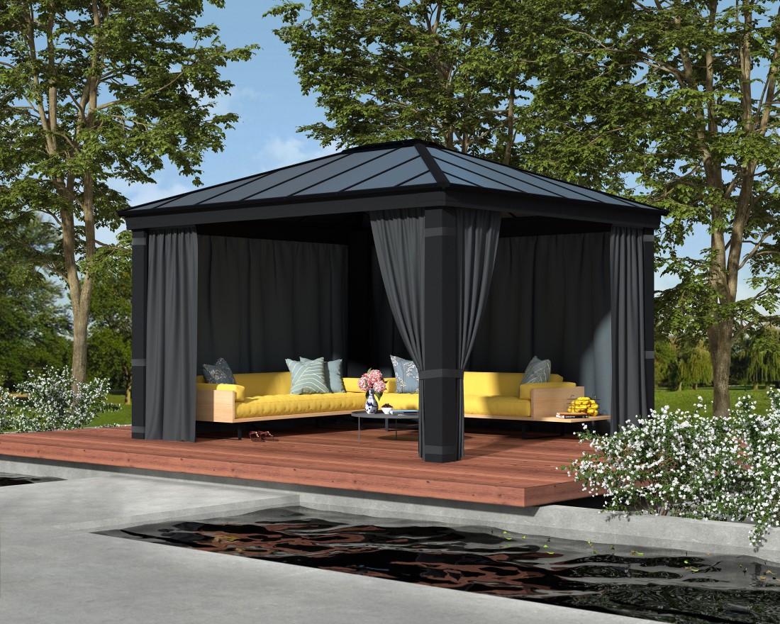 Palram - Canopia 12 x 14 Foot Curtain Set for Dallas 4300 Gazebos