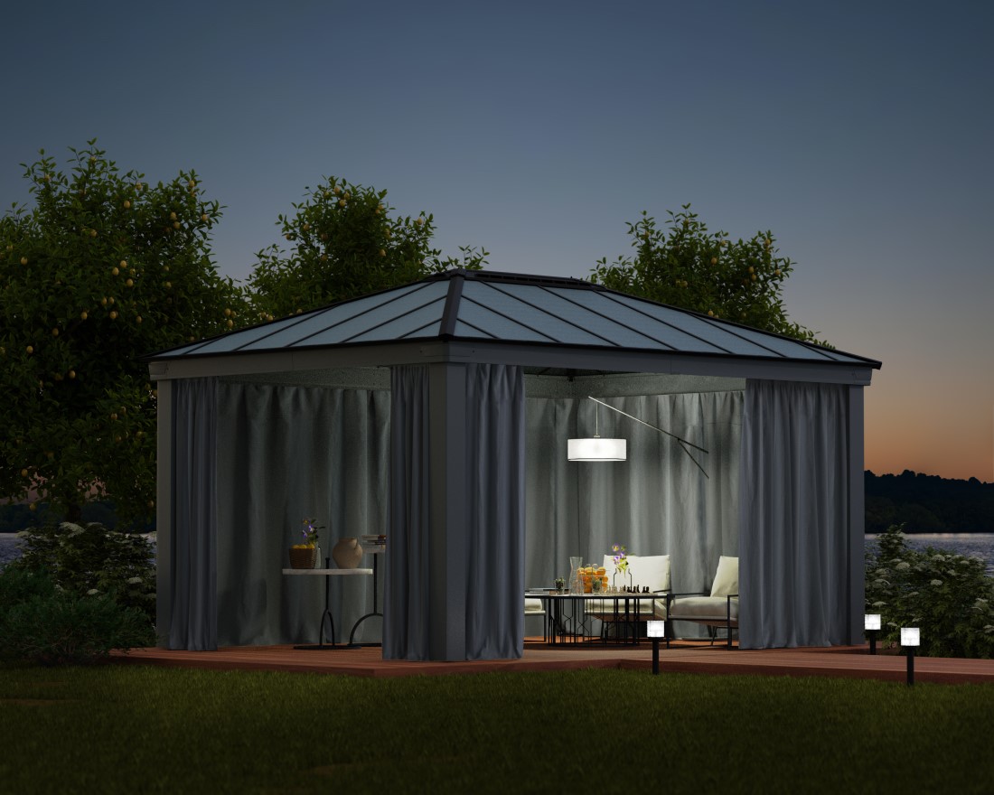 Palram - Canopia 12 x 16 Foot Curtain Set for Dallas 4900 Gazebos