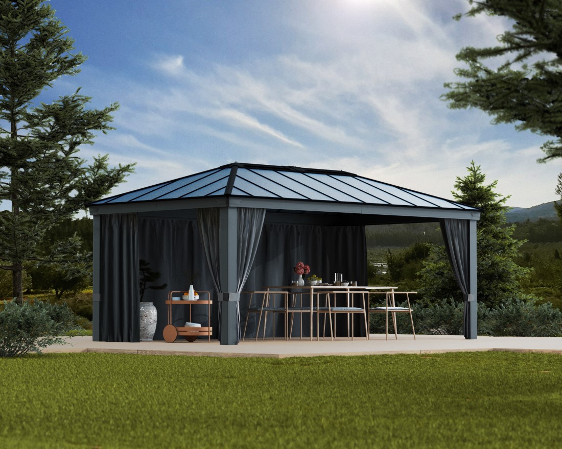 Palram - Canopia 12 x 20 Foot Curtain Set for Dallas 6100 Gazebos