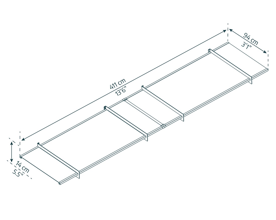 Palram - Canopia 3 x 14 Foot Nancy 4100 Awning
