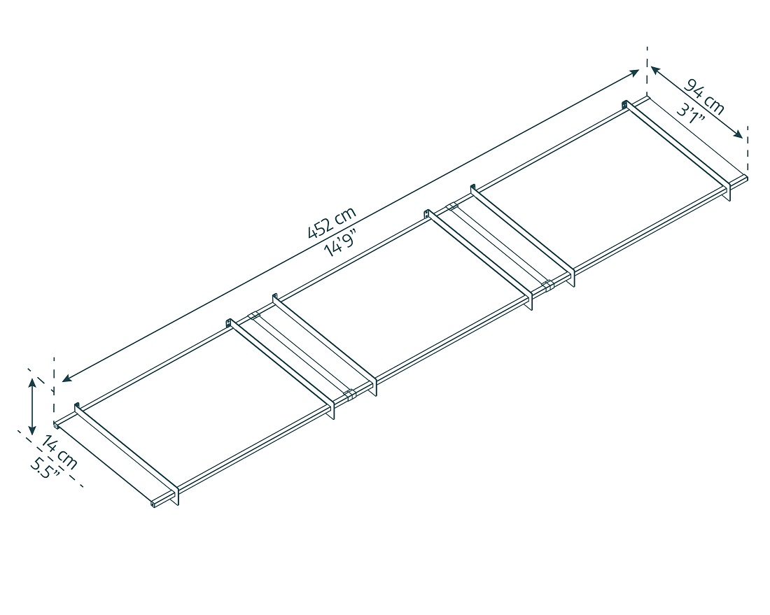 Palram - Canopia 3 x 15 Foot Nancy 4500 Awning