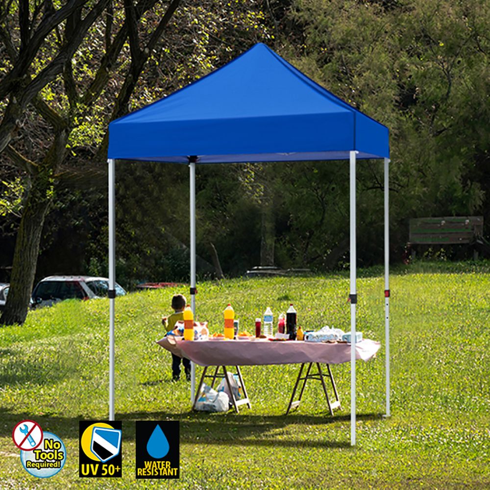 King Canopy Universal 5 x 5 Foot Blue Polyester Replacement Cover for Instant Pop-Up Canopies