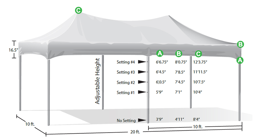 KD Kanopy XTF 200 Pop-Up Canopy Tent - 10 x 20