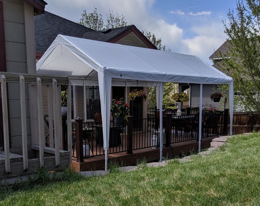 King Canopy 11 Foot x 20 Foot Hercules Enclosed Canopy Shelter with Windows and Snow Load Kit