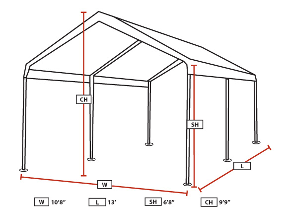 King Canopy 11 x 13 Foot Universal Canopy Shelter