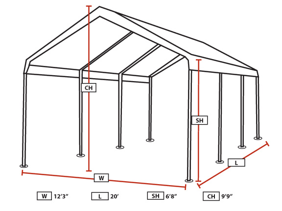 King Canopy 12 x 20 Universal Canopy