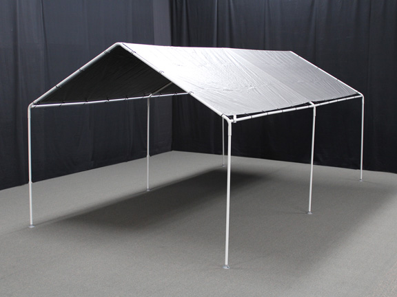 King Canopy - 6-Leg - 11 x 20 Portable Garage with Silver Cover