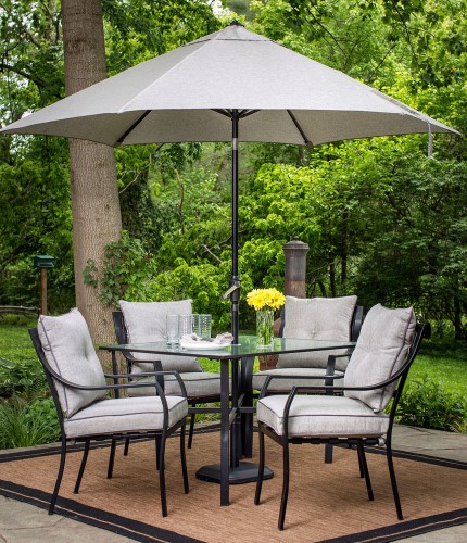 Hanover Lavallette 9 Foot Gray Patio Umbrella