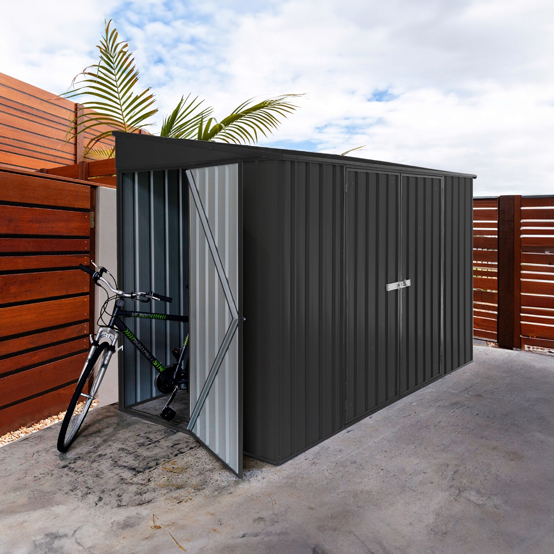 Absco 10 x 5 Foot Durango Metal Bike Shed