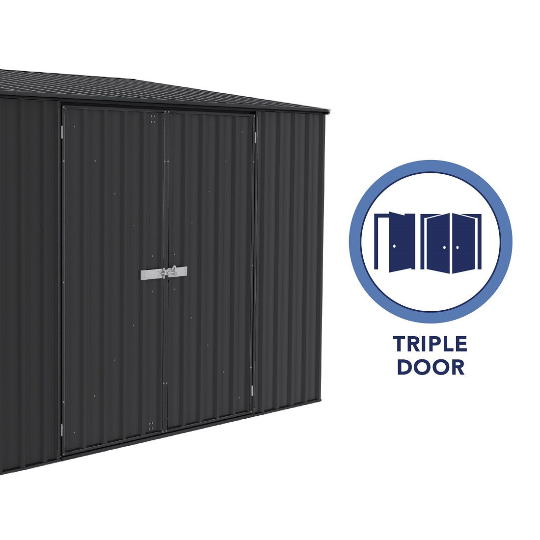 Absco 10 x 5 Foot Durango Metal Bike Shed