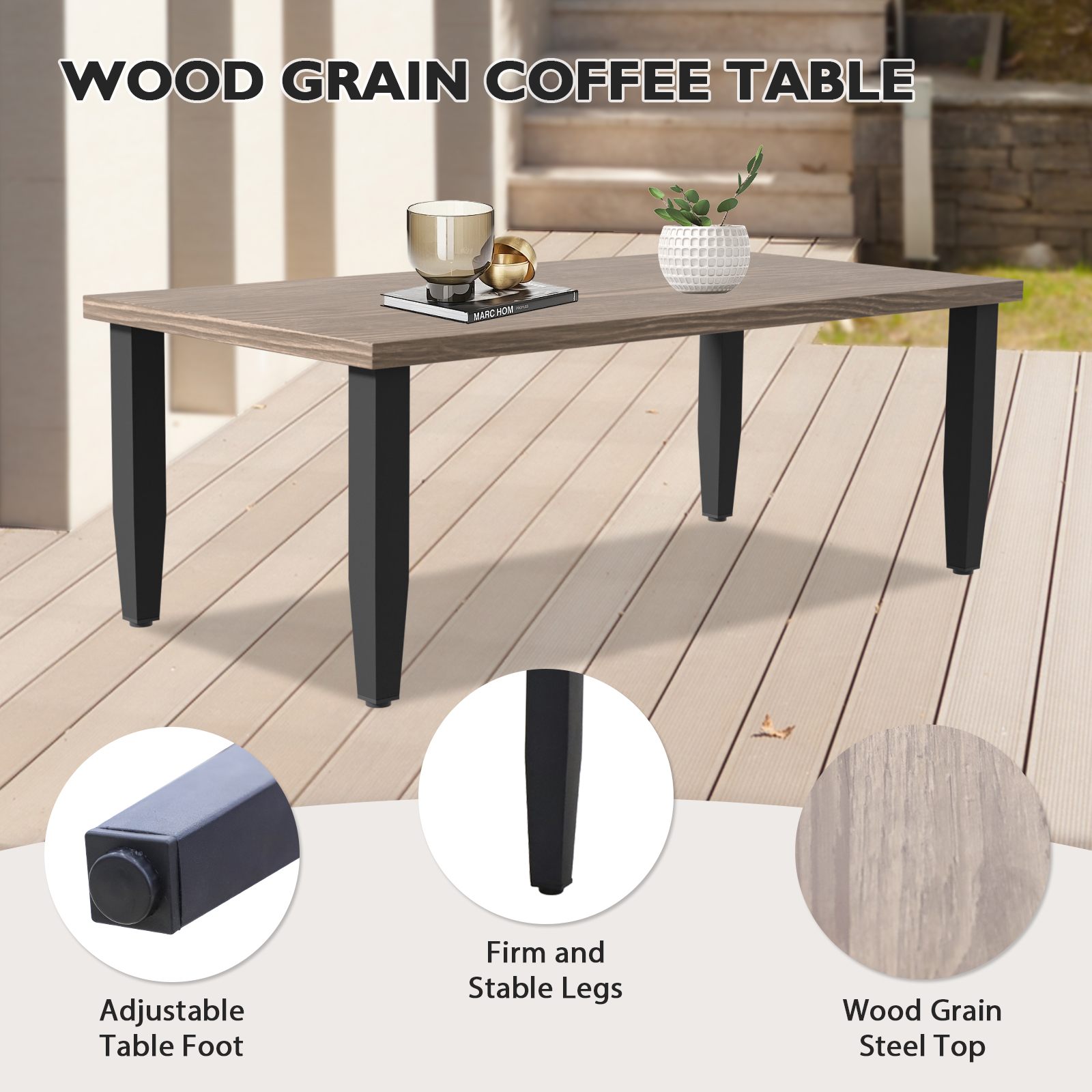 Eagle Peak Outdoor 6 Piece Rattan Outdoor Bistro Set