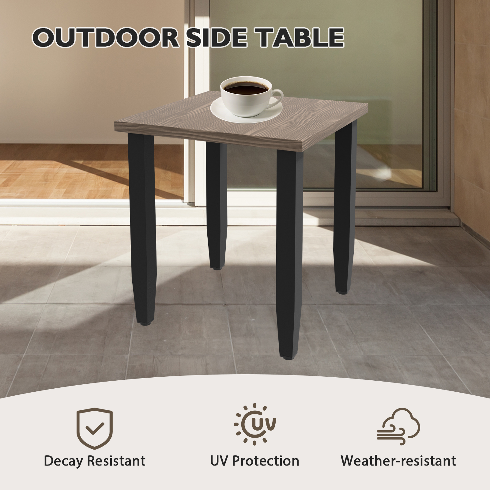 Eagle Peak Outdoor 3 Piece Rattan Outdoor Bistro Set