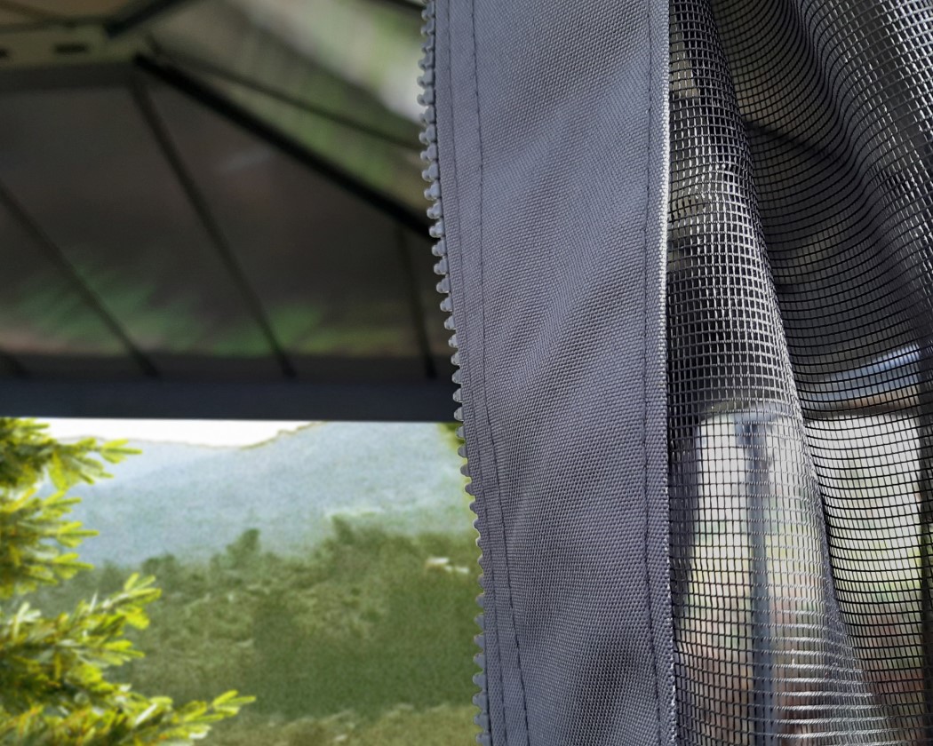 Palram - Canopia 14 x 20 Foot Grey Netting Set for Dallas Gazebos