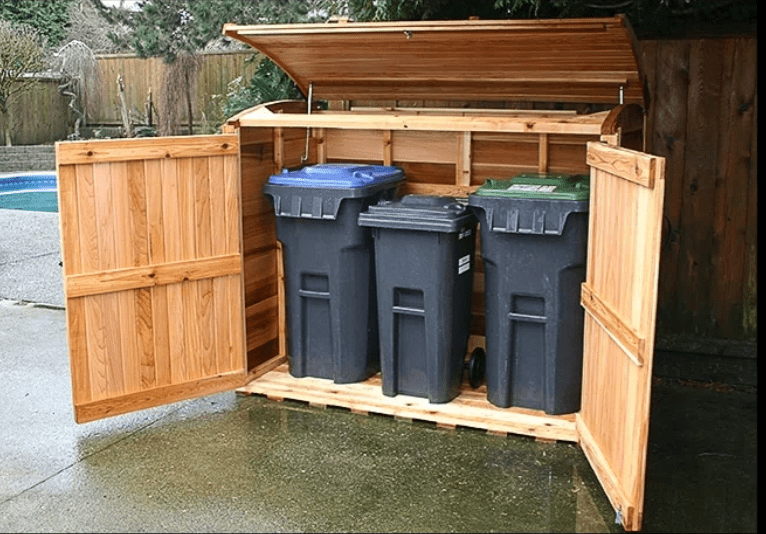 Outdoor Living Today 6 x 3 Foot Oscar Cedar Utility, Waste, and Bike Storage Shed