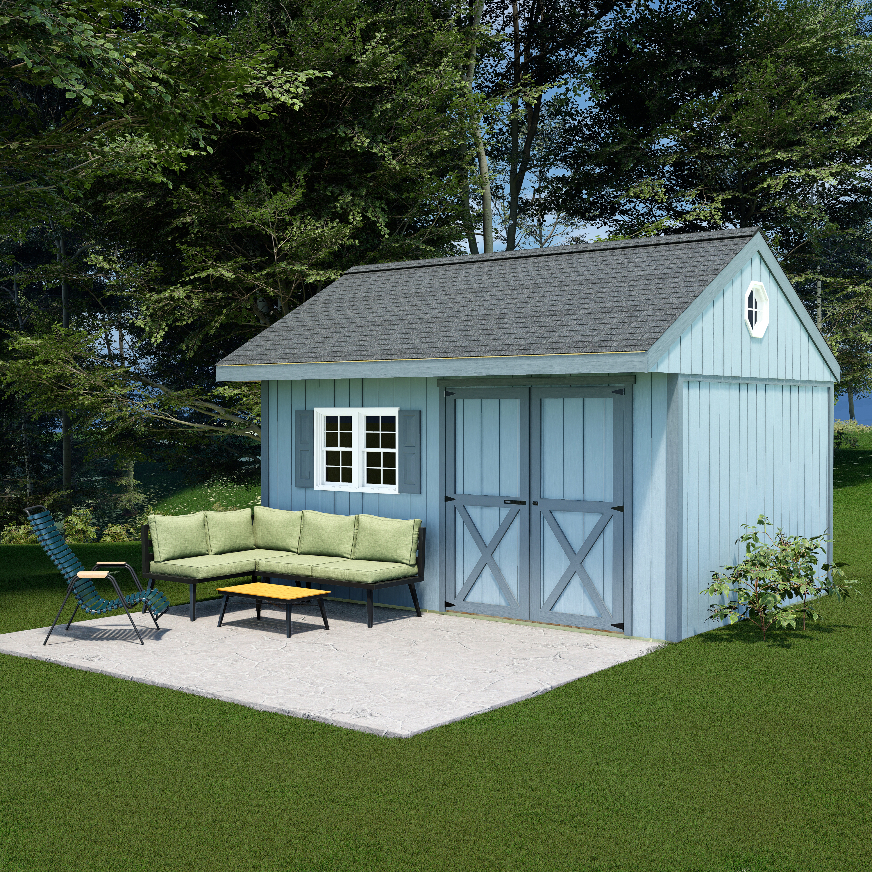 Best Barns 10 x 10 Foot Overhang Oasis Storage Shed